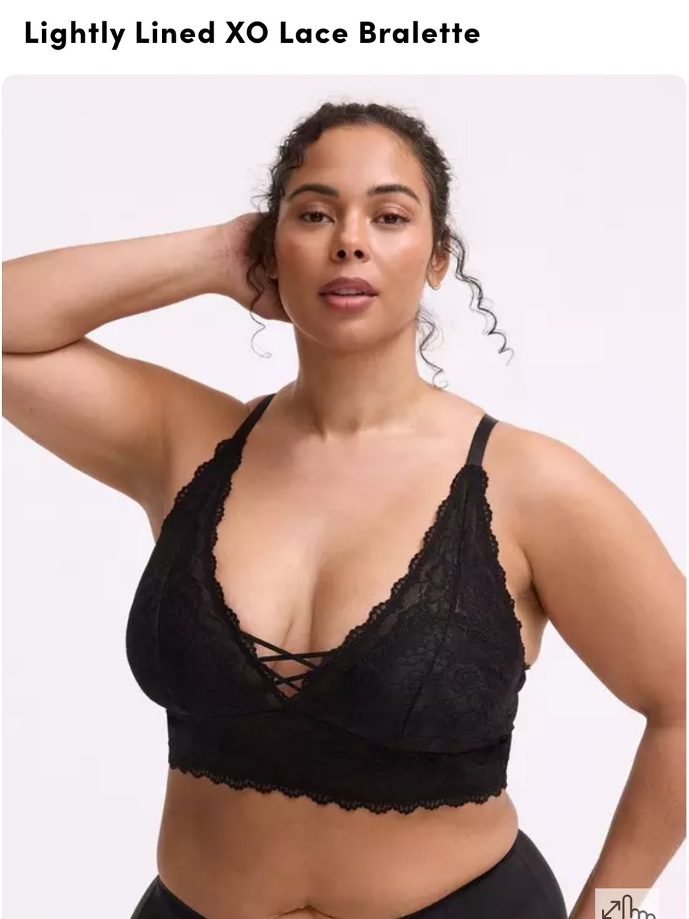 torrid Black Lightly Lined XO Lace Bralette